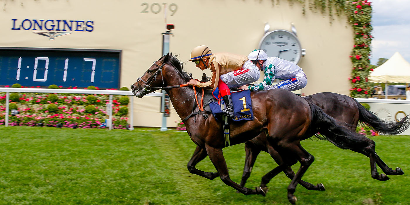 A’Ali winning the Norfolk Stakes at Royal Ascot,<br />one of three Group-2 wins this season
